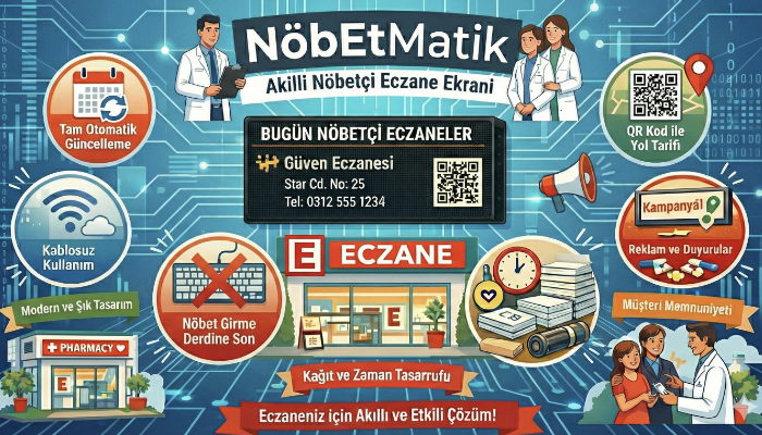 Eczaneler İçin Devrim: Nöbetmatik Akıllı Nöbet Tabelası